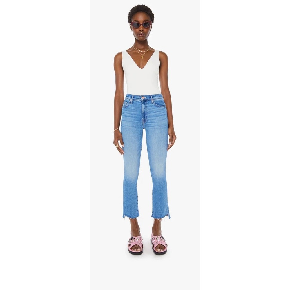 Mother Denim The Insider Crop Step Fray Jeans Size 24 Limited Edition Wash - Picture 16 of 16
